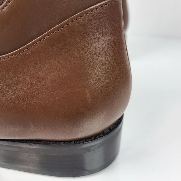 Cole Haan Noelle Riding Boots Brown Leather Side Zip Knee high 7.5B - Picture 6 of 16